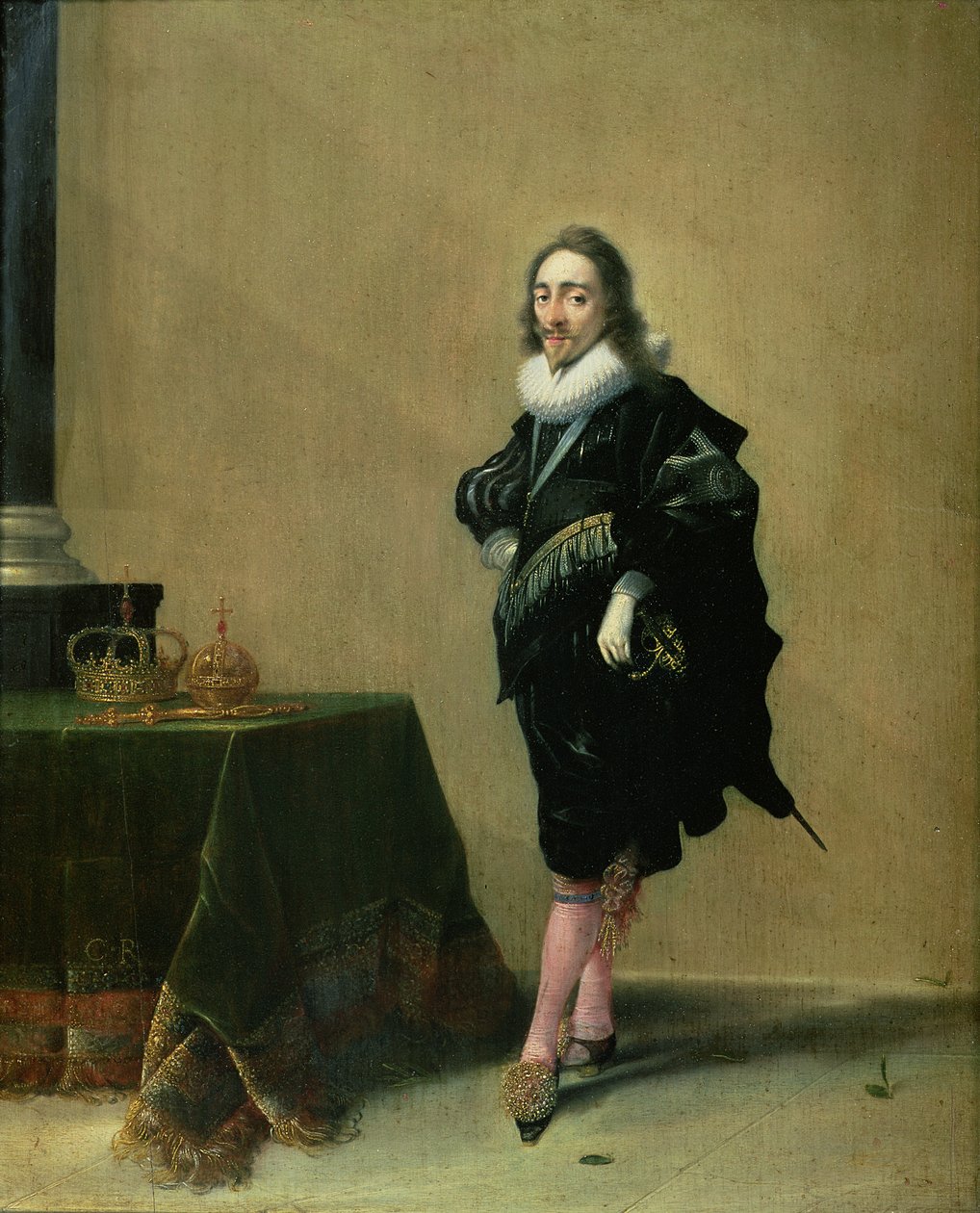 查理一世的肖像（1600-49）1632 作者 Hendrick Gerritsz锅
