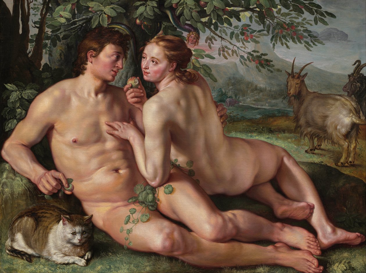 人类的堕落 作者 亨德里克·古尔齐乌斯（Hendrik Goltzius）