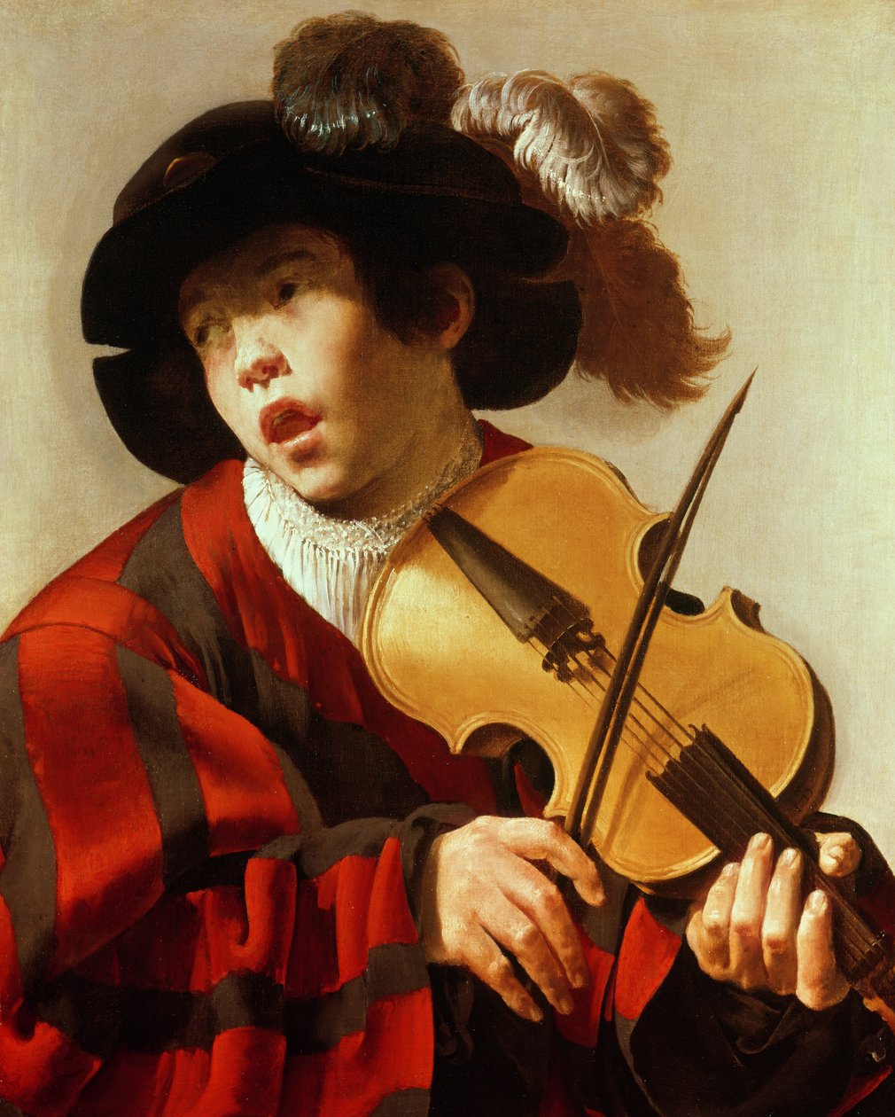演奏弦乐器和唱歌的男孩，c.1627 作者 亨德里克·布鲁格