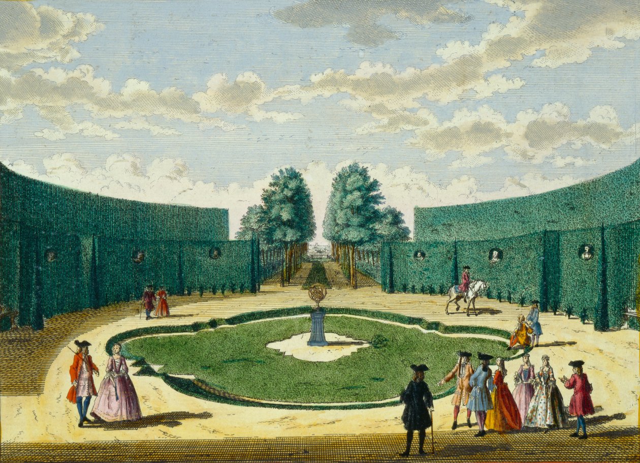 设计花园，c.1700 作者 亨德里克·德（Hendrick de）和布劳里乌斯·范尼德克（Brouerius Van Nidek）