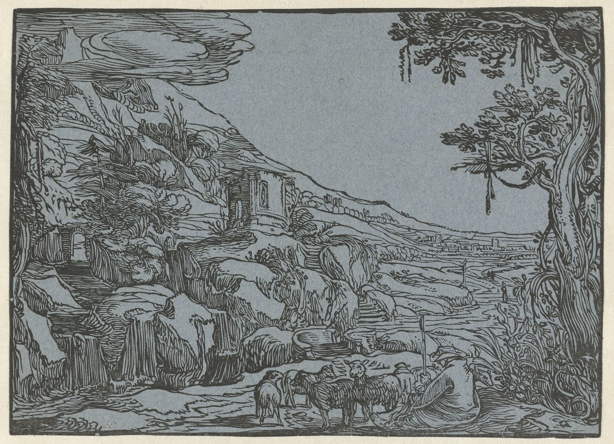 阿卡迪亚风光 作者 Hendrick Goltzius（拒绝归属）