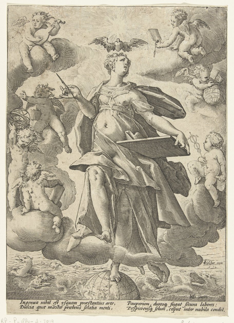 艺术的寓意 作者 Hendrick Goltzius（工作室）