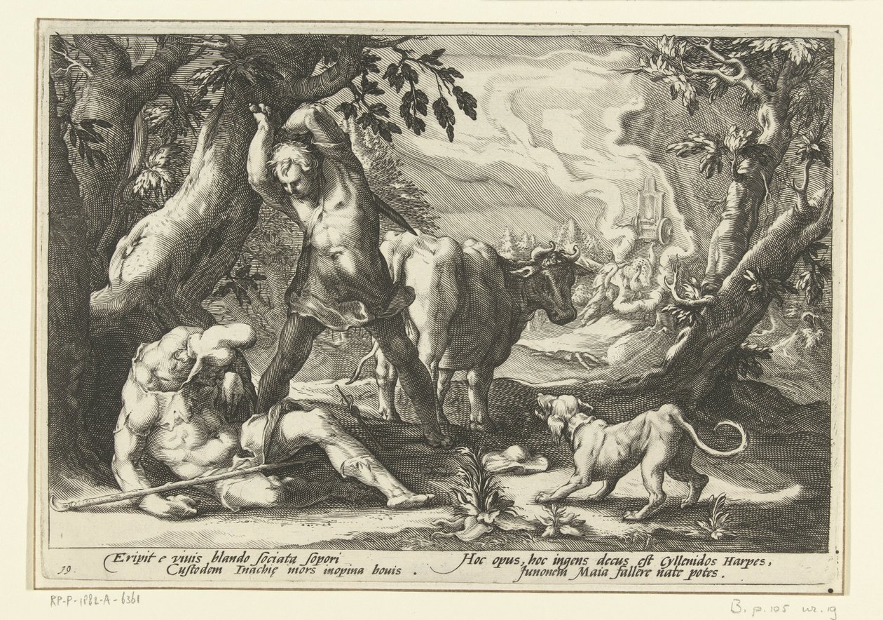 墨丘利杀死阿古斯
奥维德《变形记 作者 Hendrick Goltzius（工作室）