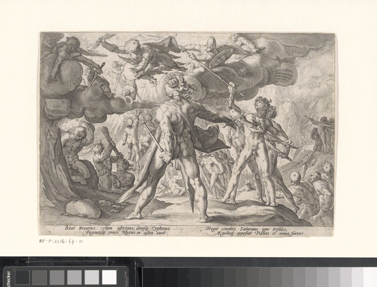 众神与巨人之战
奥维德的《变形记》（丛书名） 作者 Hendrick Goltzius（工作室）