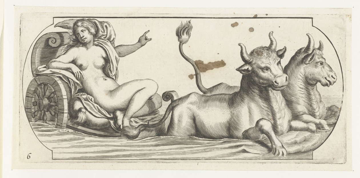 战车上的欧洲
Nouveau Livre des Dieux et Deeßes De la Marine Bouckje of Sea Gods and Goddesses（丛书名） 作者 亨德里克·德凯泽 (I)