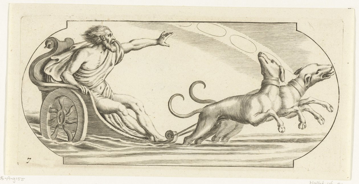 战车上的火星
Nouveau Livre des Dieux et Deeßes De la Marine Bouckje of Sea Gods and Goddesses（丛书名） 作者 亨德里克·德凯泽 (I)