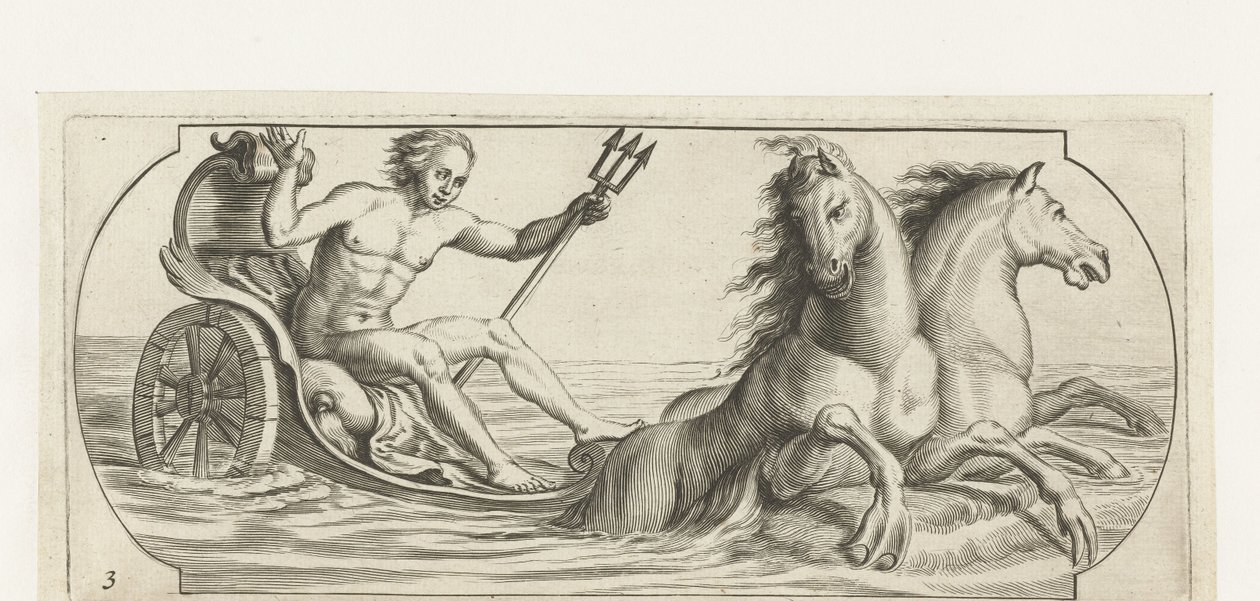 战车上的海王星 Nouveau Livre des Dieux et Deeßes De la Marine Bouckje van Sea Gods and Goddesses（系列标题） 作者 亨德里克·德凯泽 (I)