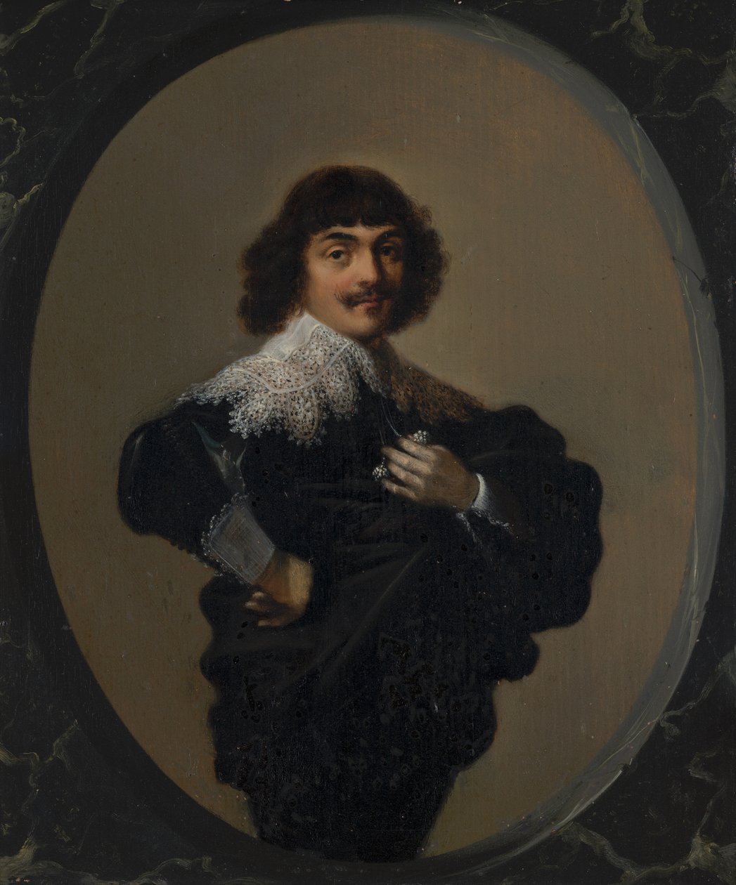 Jean Fontaine的肖像（1608-1668） 作者 Hendrick Gerritsz锅