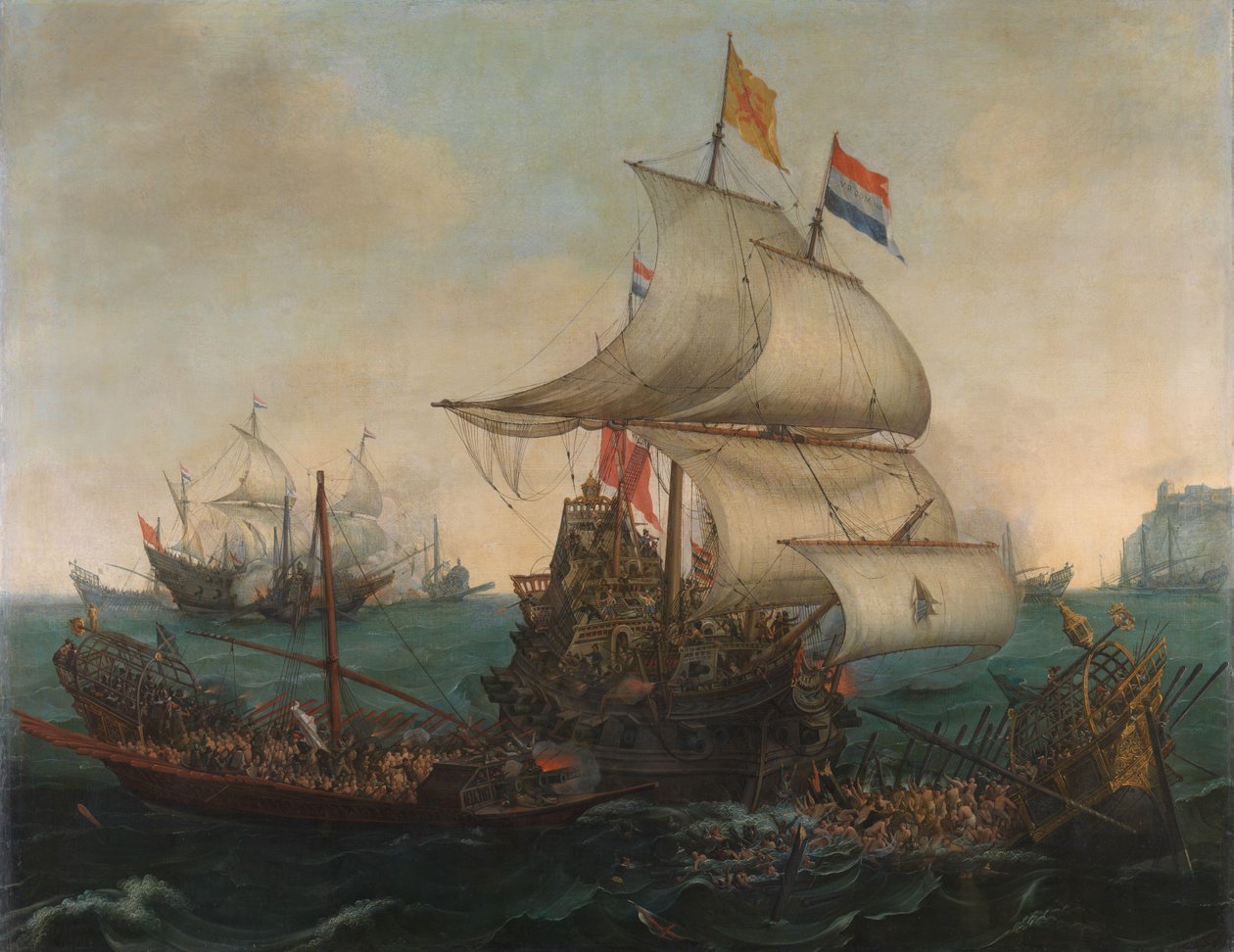 1602 年 10 月 3 日，荷兰船只在英国海岸附近撞击西班牙帆船 作者 亨德里克·科内利斯。房间