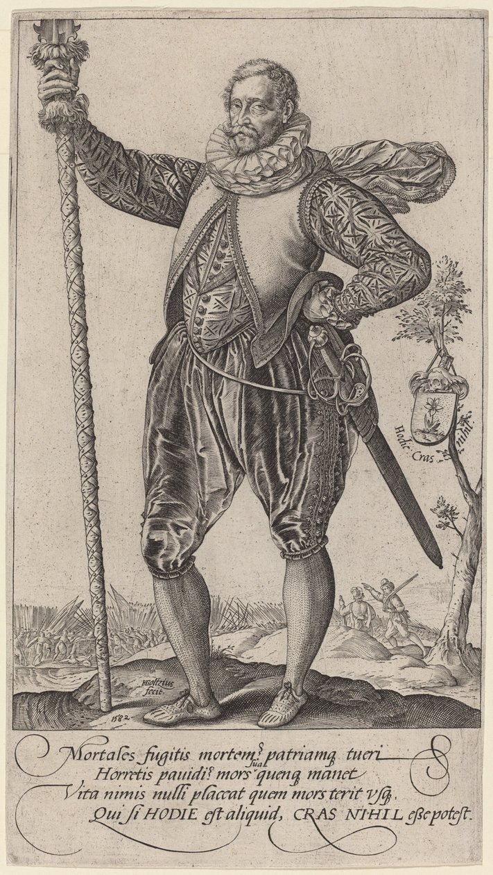 一个向左转的皮克人 作者 亨德里克·古尔齐乌斯（Hendrik Goltzius）