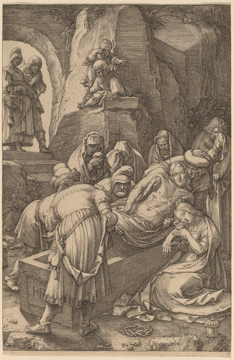 基督下葬 作者 亨德里克·古尔齐乌斯（Hendrik Goltzius）