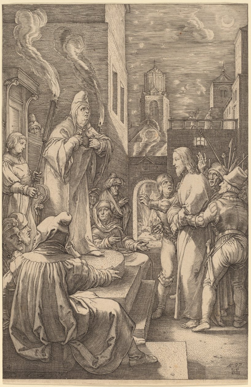 基督在凯帕面前 作者 亨德里克·古尔齐乌斯（Hendrik Goltzius）