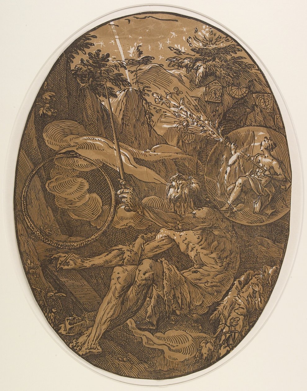 永恒之洞中的德莫戈尔贡，约1588年 作者 亨德里克·古尔齐乌斯（Hendrik Goltzius）