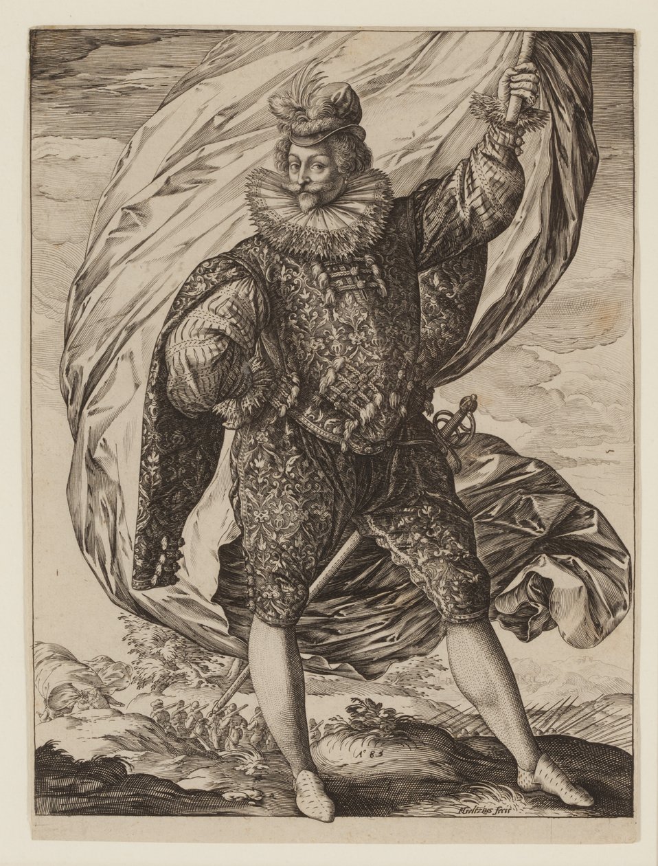 旗手Gerrit Pieters Ruicharer 作者 亨德里克·古尔齐乌斯（Hendrik Goltzius）