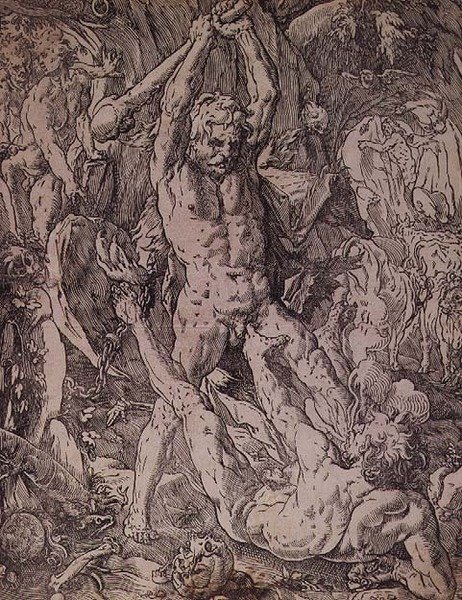 海格力斯和卡库斯 作者 亨德里克·古尔齐乌斯（Hendrik Goltzius）