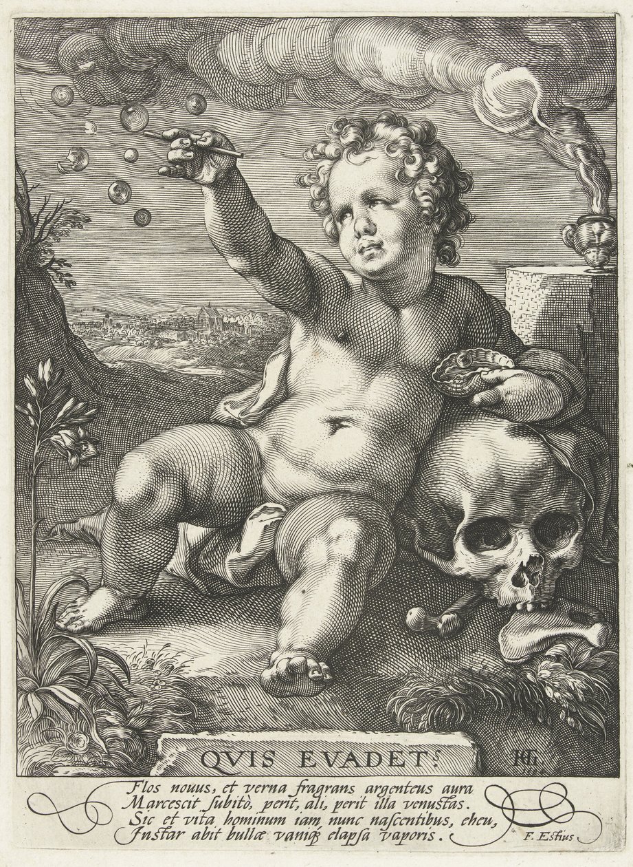 Homo Bulla，1594 作者 亨德里克·古尔齐乌斯（Hendrik Goltzius）