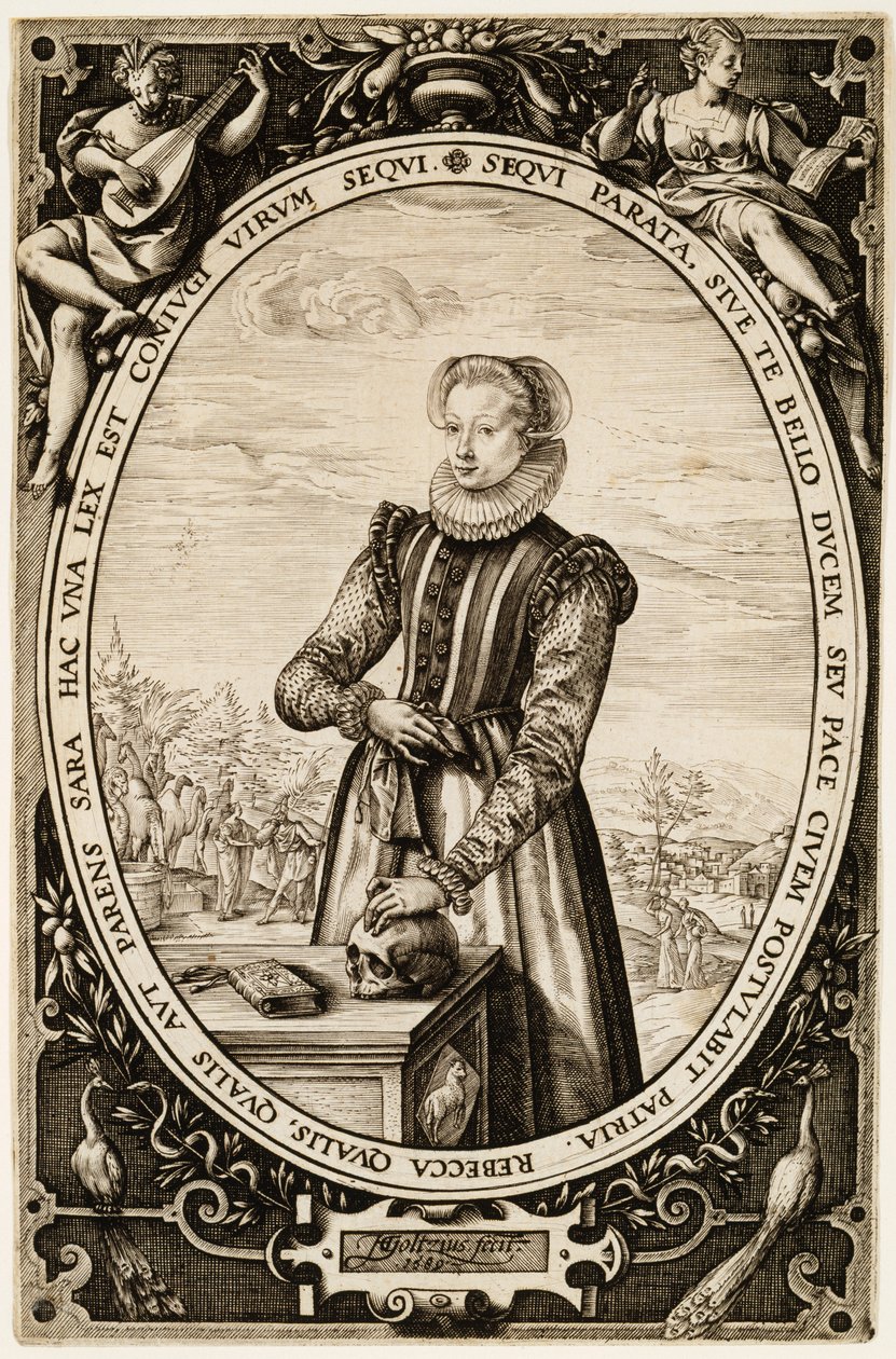 Josina Hamels，1589年（纸上墨水） 作者 亨德里克·古尔齐乌斯（Hendrik Goltzius）