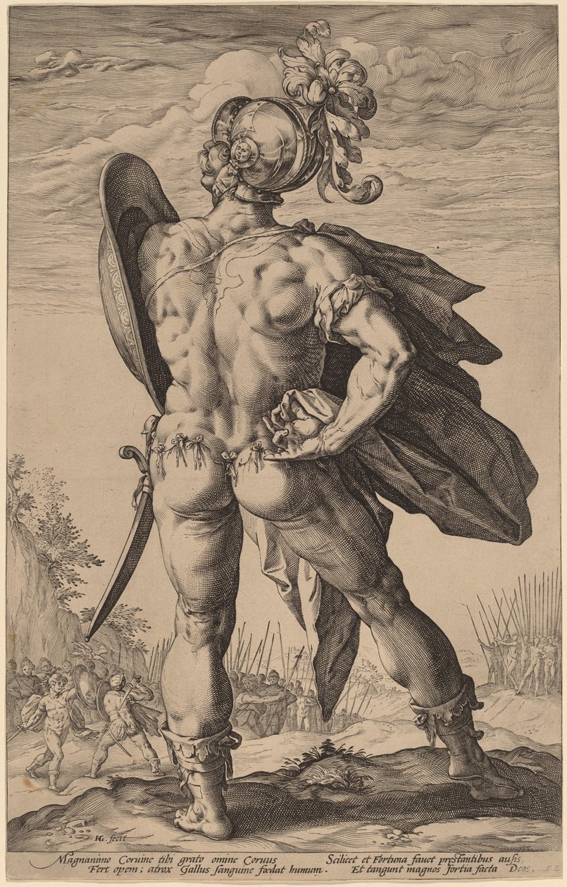 Marcus Valerius Corvus 作者 亨德里克·古尔齐乌斯（Hendrik Goltzius）