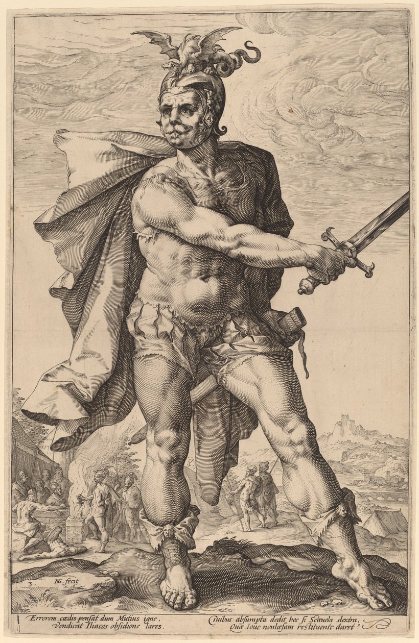 缪斯-斯卡沃拉 作者 亨德里克·古尔齐乌斯（Hendrik Goltzius）
