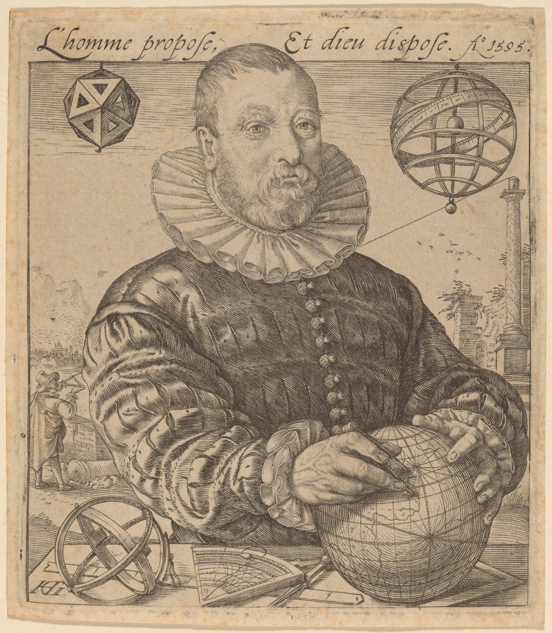 来自德文特的Nicolaus Petri 作者 亨德里克·古尔齐乌斯（Hendrik Goltzius）