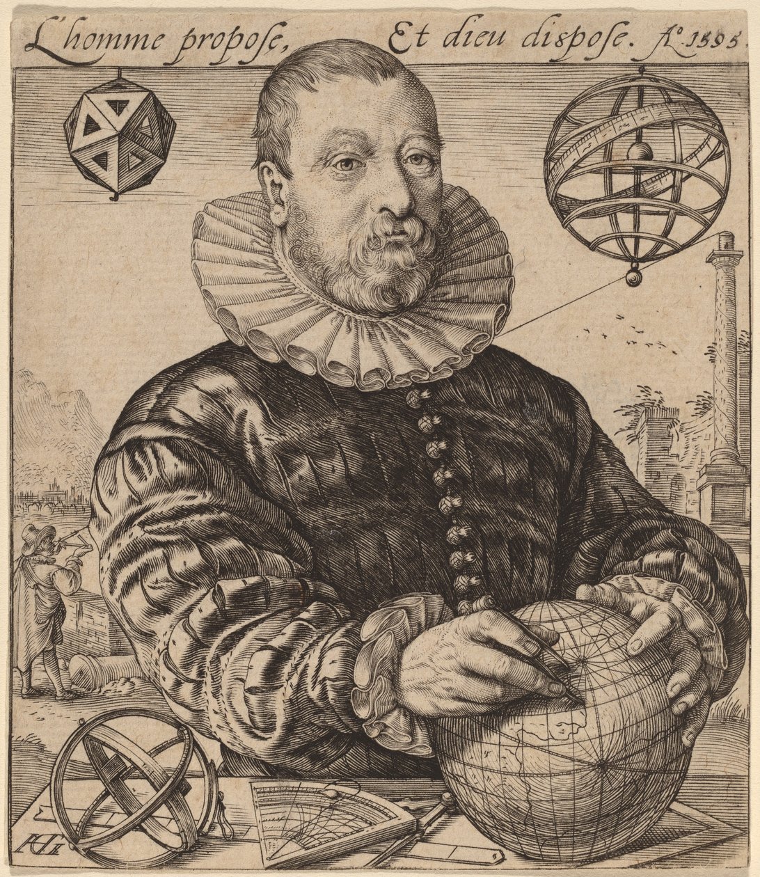 来自德文特的Nicolaus Petri 作者 亨德里克·古尔齐乌斯（Hendrik Goltzius）