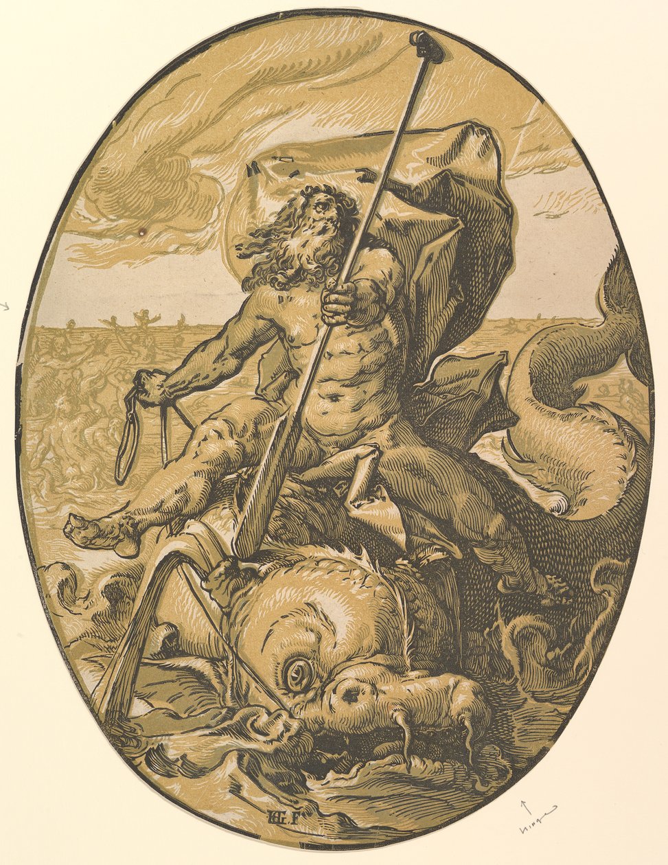 海洋约1589至1590年。 作者 亨德里克·古尔齐乌斯（Hendrik Goltzius）