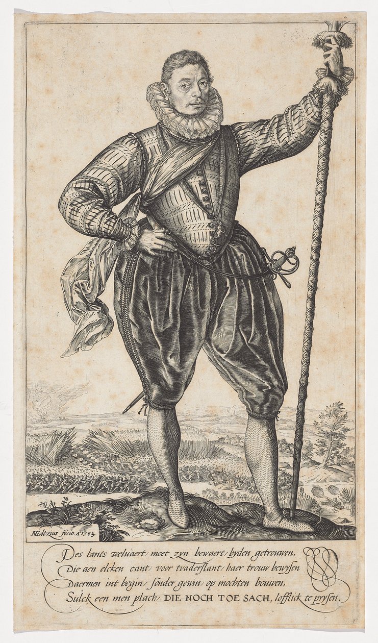 派克轴承，向右，1583年 作者 亨德里克·古尔齐乌斯（Hendrik Goltzius）