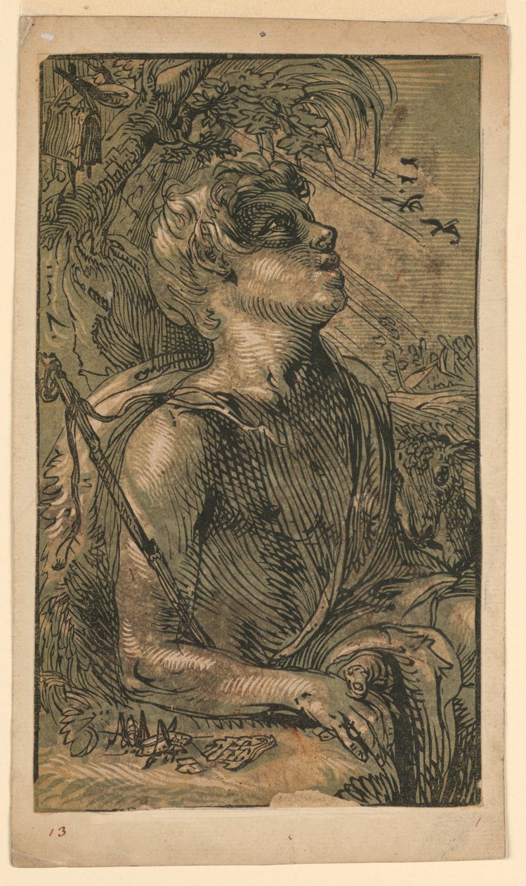 荒野中的福音书圣约翰 作者 亨德里克·古尔齐乌斯（Hendrik Goltzius）