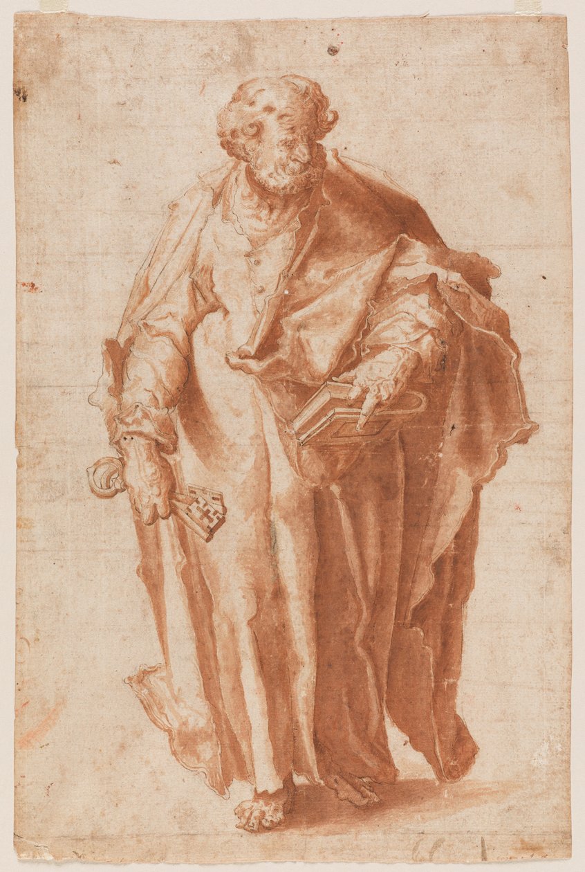 圣彼得，1589 年前（比斯特尔和水洗） 作者 亨德里克·古尔齐乌斯（Hendrik Goltzius）