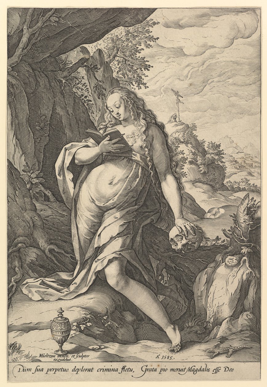 圣玛丽·玛格达琳Pen悔（St.Mary Magdalen Penitent），1585年。 作者 亨德里克·古尔齐乌斯（Hendrik Goltzius）