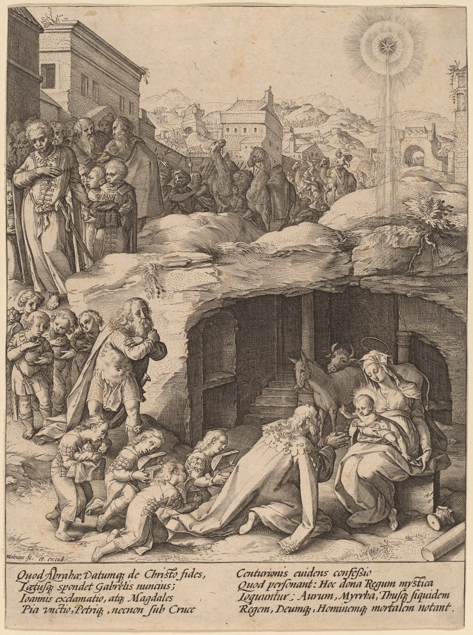 麦琪的崇拜 作者 亨德里克·古尔齐乌斯（Hendrik Goltzius）