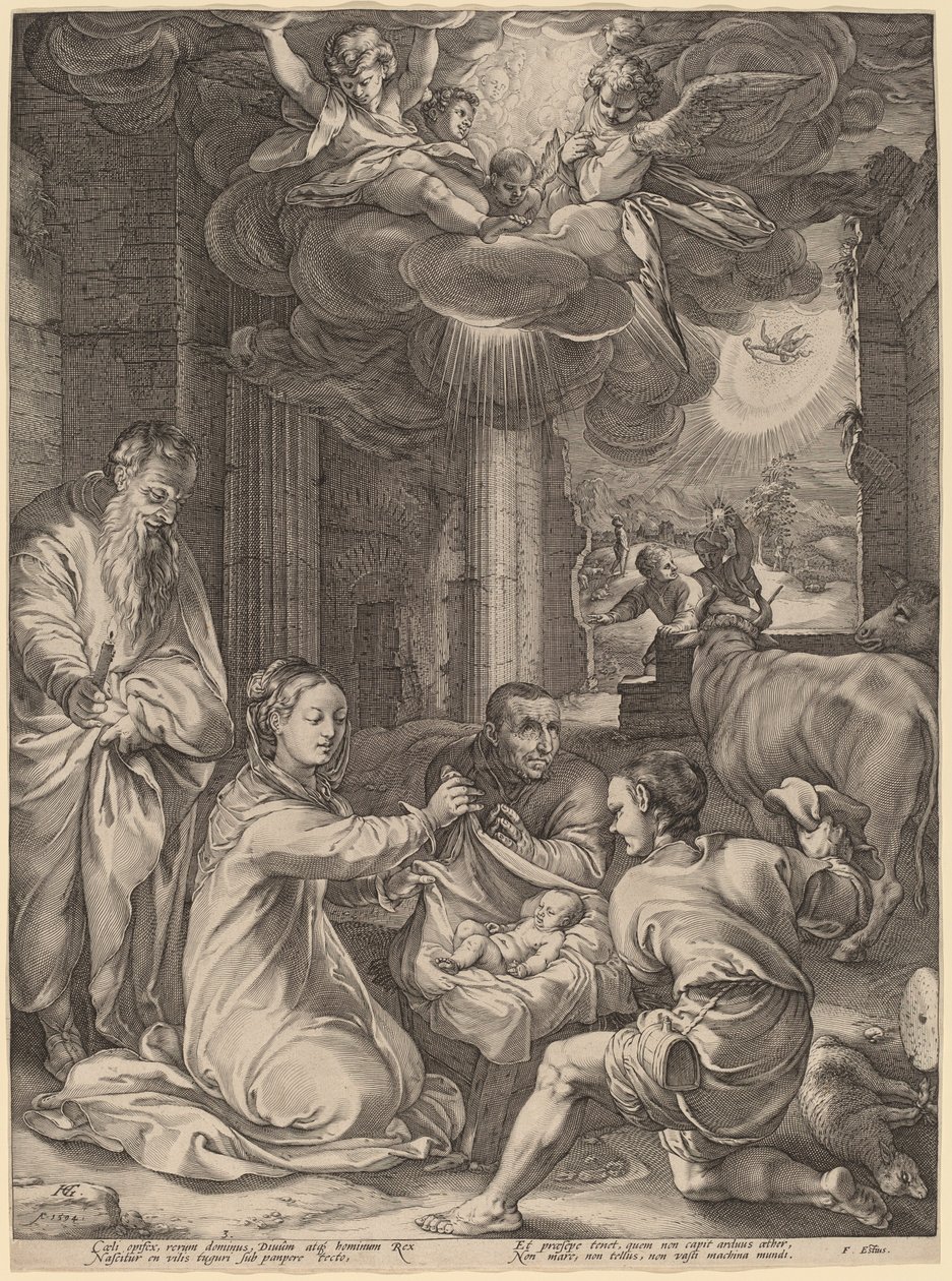 牧羊人的崇拜 作者 亨德里克·古尔齐乌斯（Hendrik Goltzius）