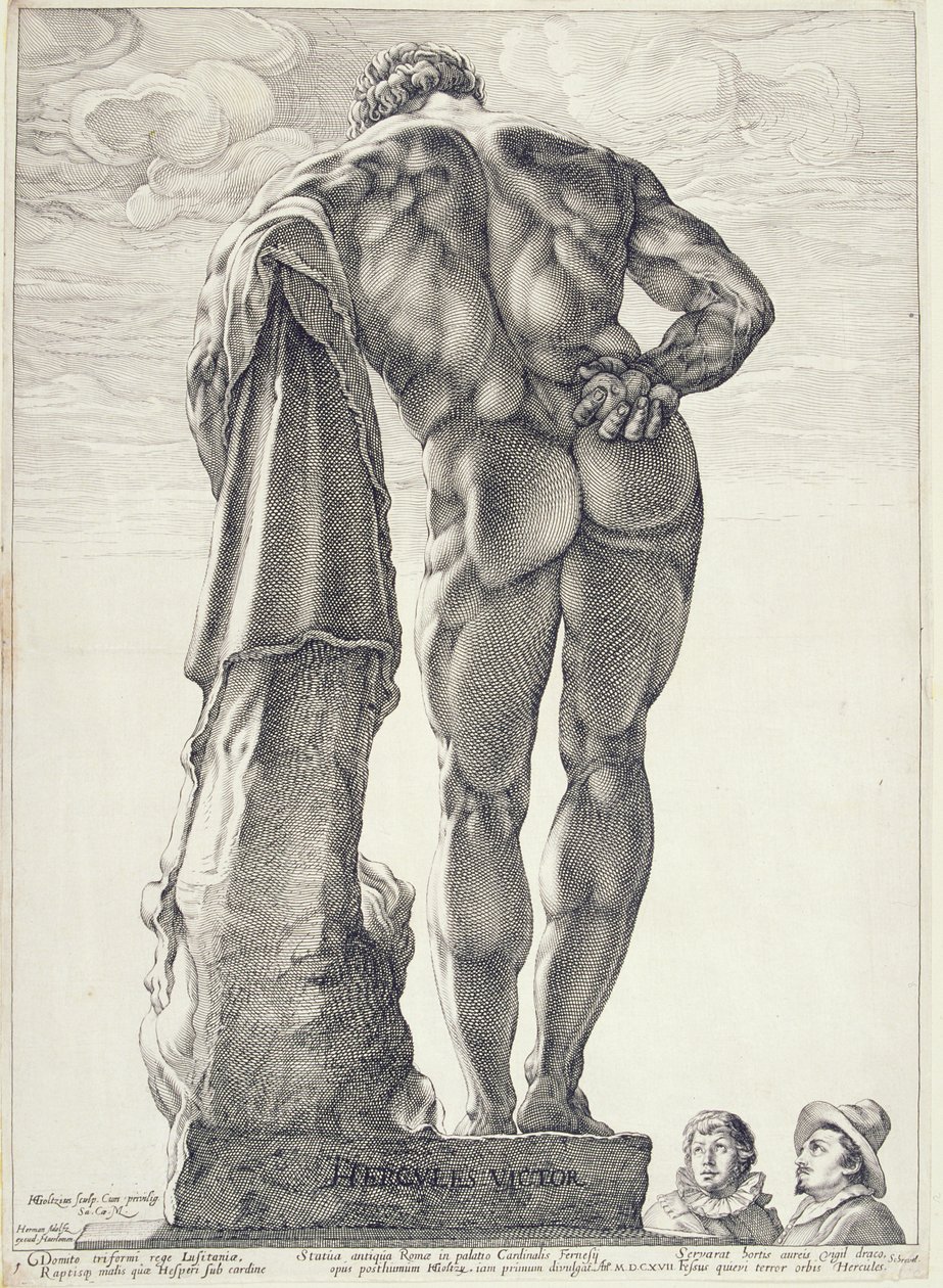 Farnese Hercules，1592 作者 亨德里克·古尔齐乌斯（Hendrik Goltzius）