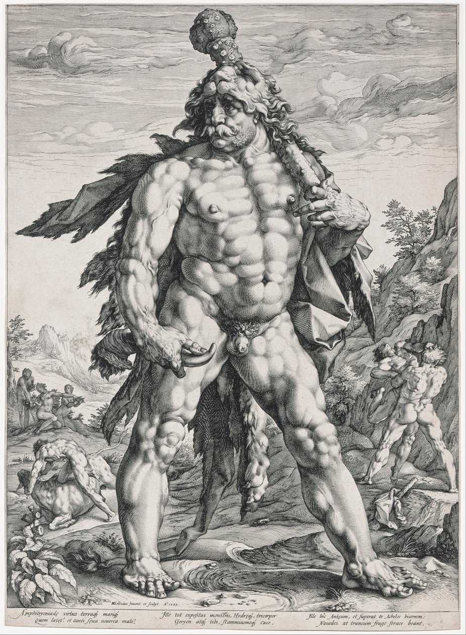 伟大的大力士 作者 亨德里克·古尔齐乌斯（Hendrik Goltzius）