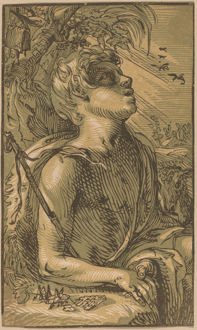 年轻的施洗者圣约翰 作者 亨德里克·古尔齐乌斯（Hendrik Goltzius）