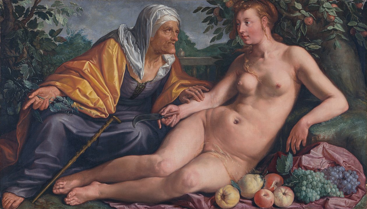 Vertumnus 和 Pomona 作者 亨德里克·古尔齐乌斯（Hendrik Goltzius）