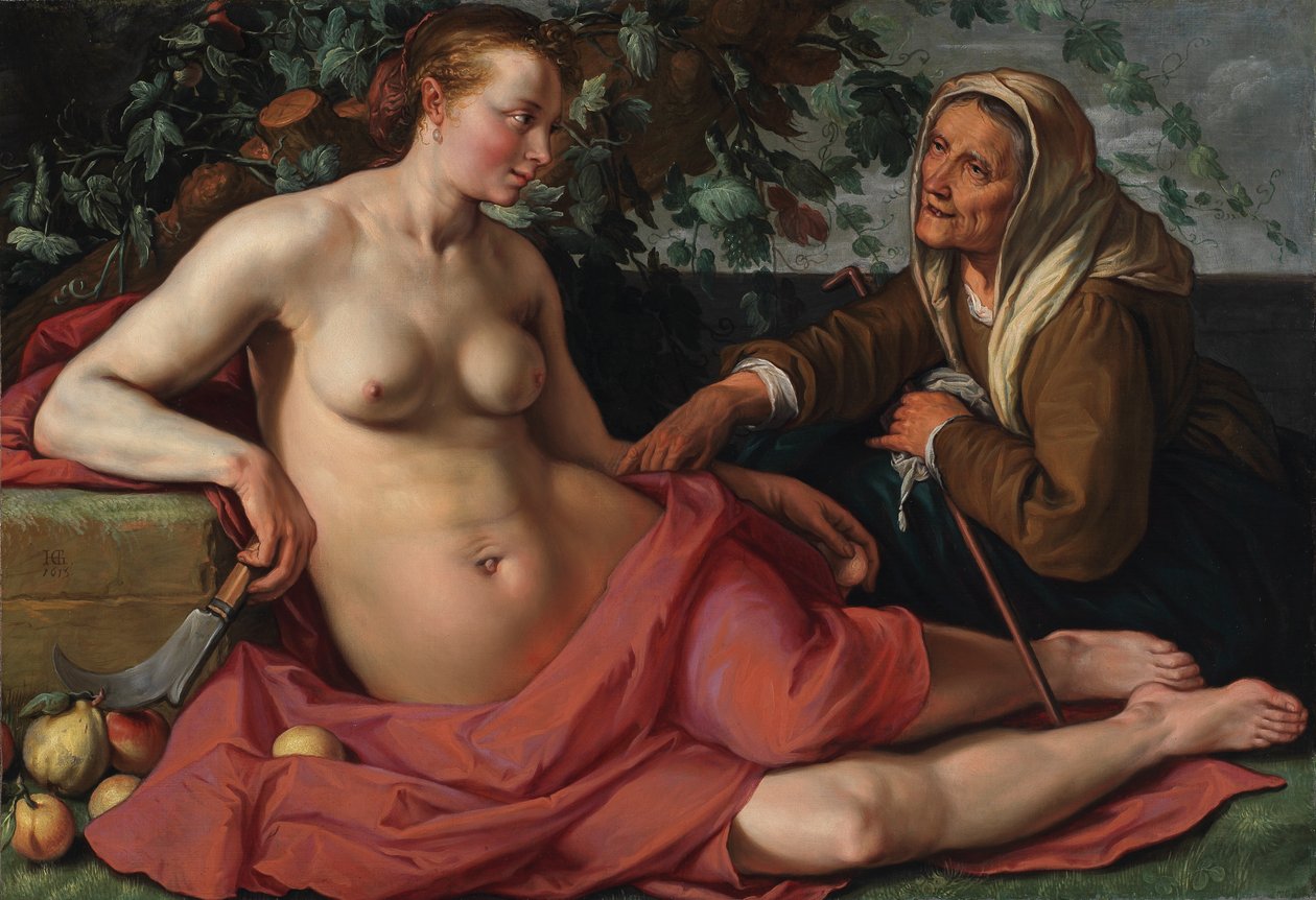 Vertumnus和Pomona 作者 亨德里克·古尔齐乌斯（Hendrik Goltzius）