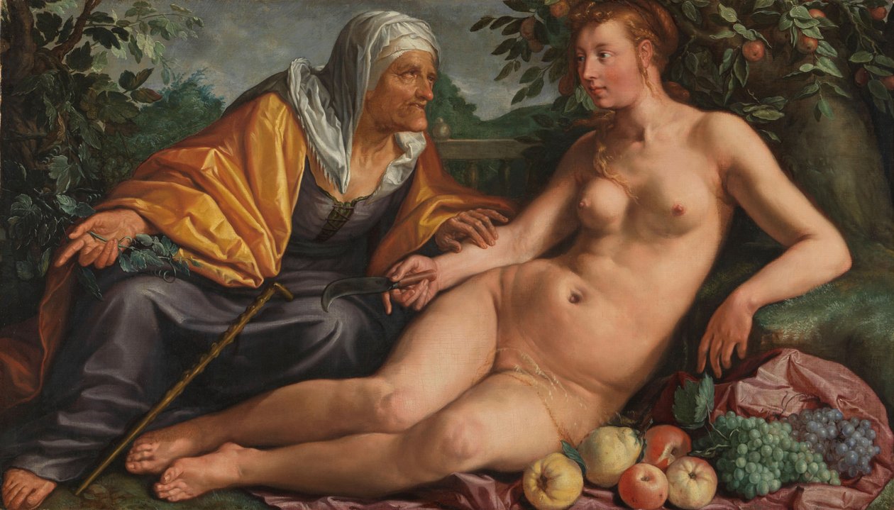 Vertumnus和Pomona，1613 作者 亨德里克·古尔齐乌斯（Hendrik Goltzius）