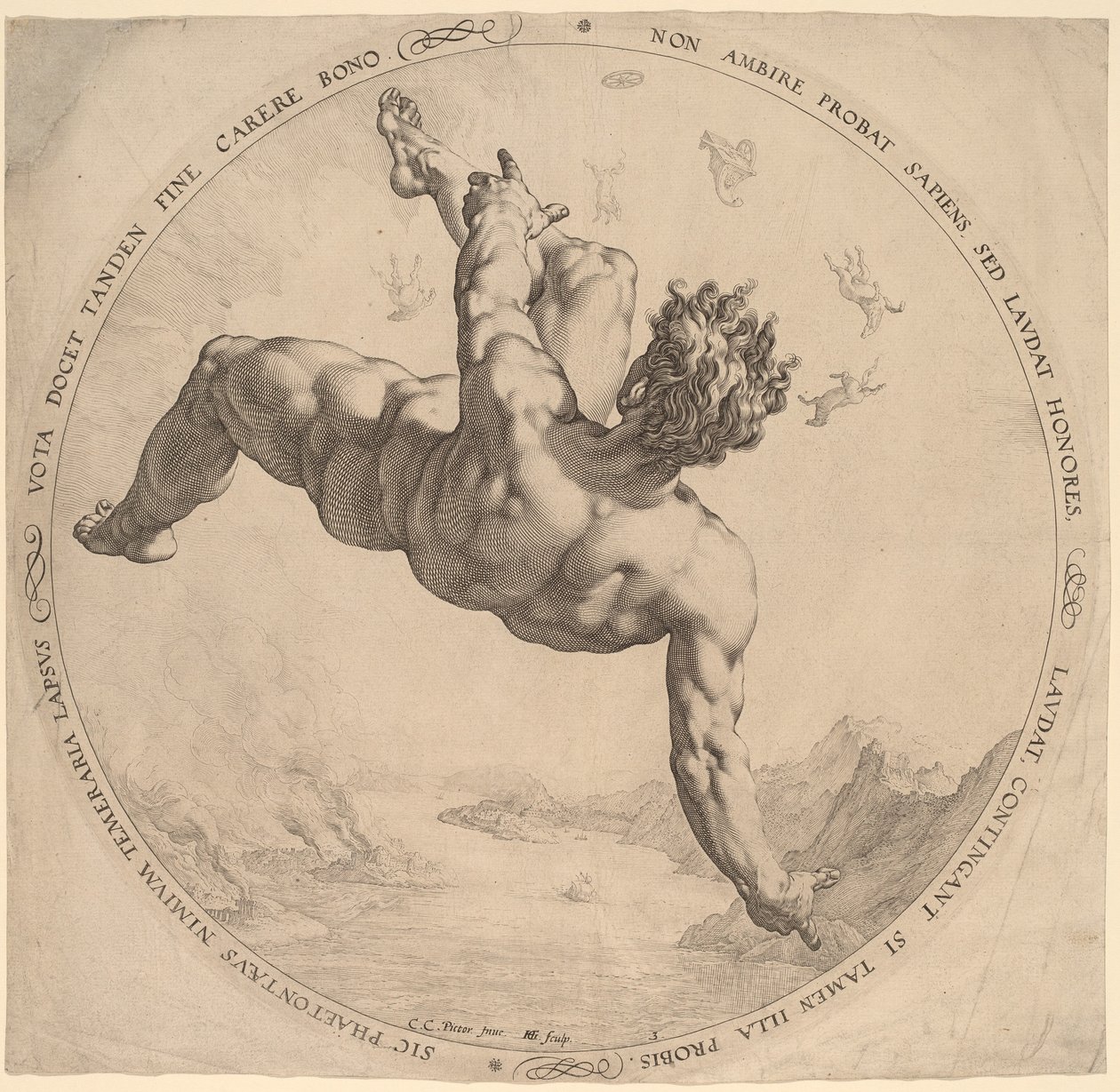 辉腾 作者 Hendrik Goltzius，在 Cornelis Cornelisz van Haarlem 之后