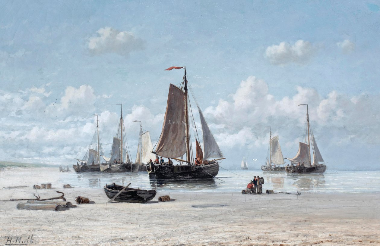 Fishing vessels on the beach, Zandvoort (oil on canvas)   1418021   zh       chinese Successfully Translated  Original: Nocera grape by A. Kreyder Translat: Nocera grape by A. Kreyder 1414917 zh chinese Successfully Translated Original: A series of sketche 作者 亨里克·胡尔克