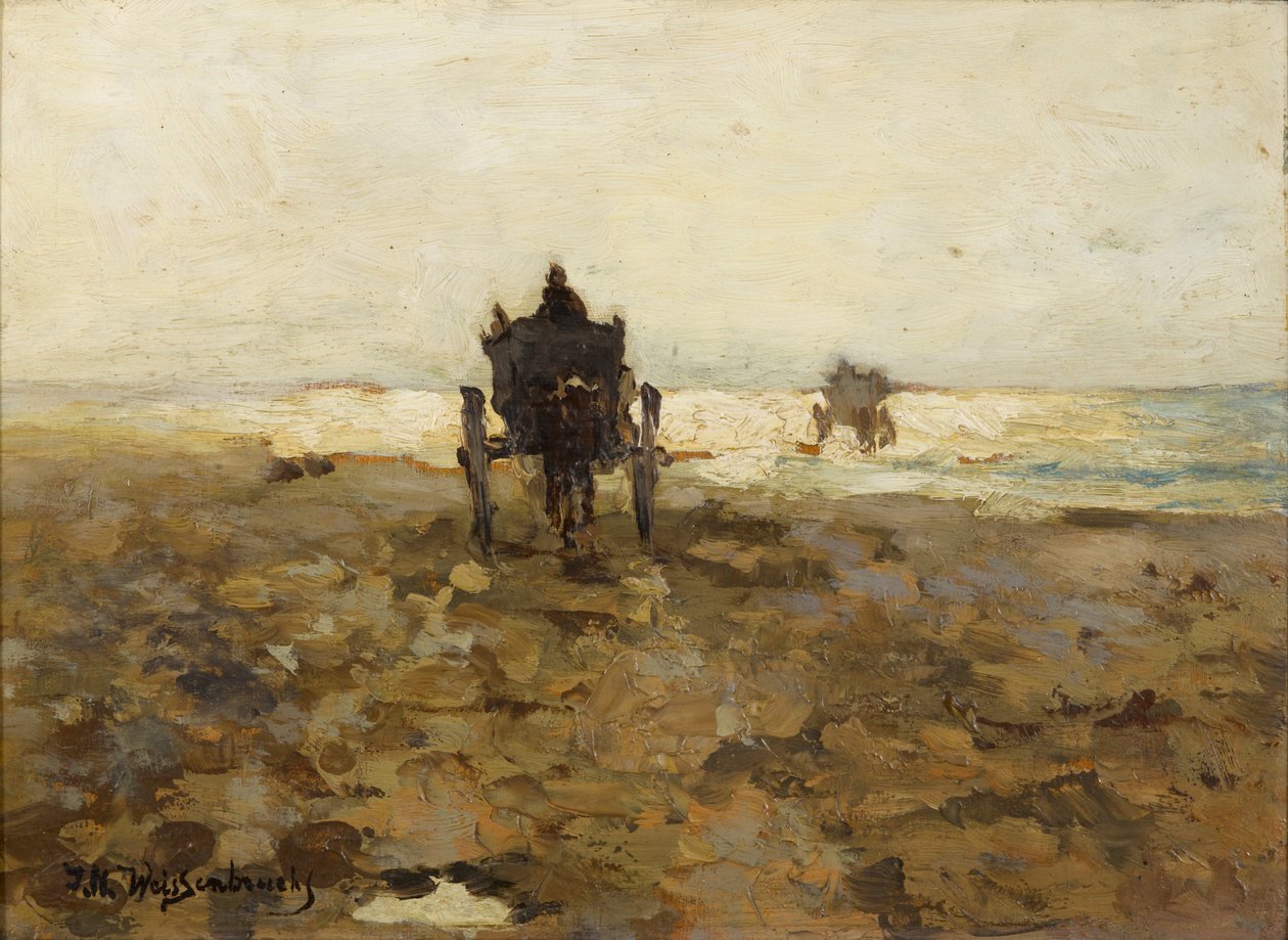 Clammers Horse Drive，c。 1890年 作者 亨德里克·约翰内斯·魏森布鲁赫