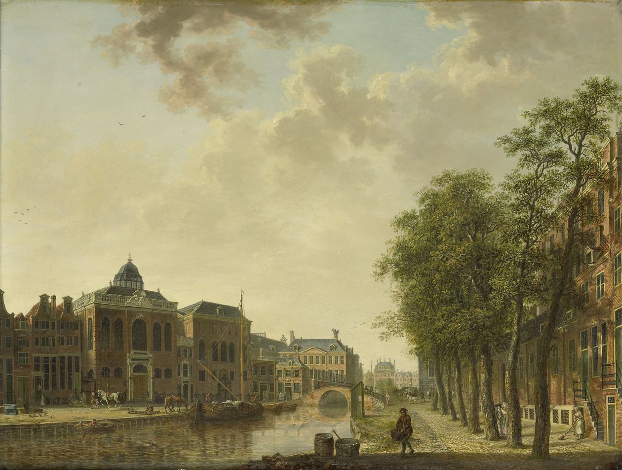 阿姆斯特丹 Houtmarkt 街景 作者 亨德里克·科恩（归因于）