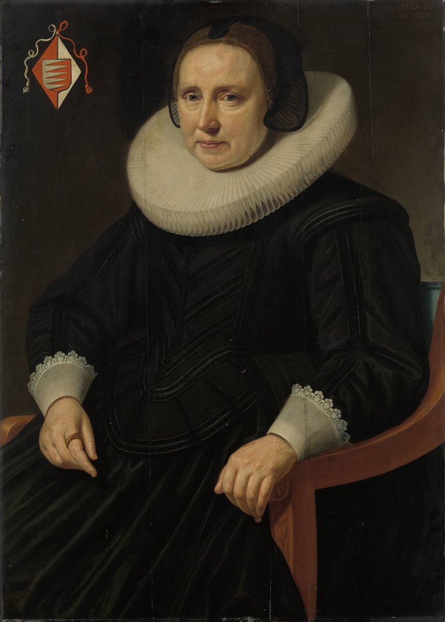 萨拉·斯威茨·德·韦尔特 (Sara Sweerts de Weert) 的肖像，安东尼乌斯·安东尼德斯·范德林登的第二任妻子 作者 亨利克·梅尔曼