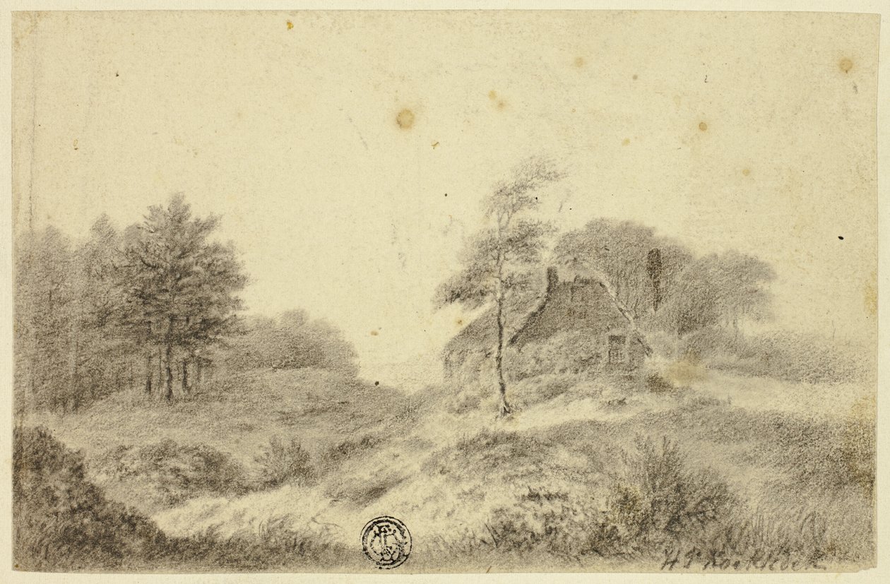 山上小屋 作者 亨德里克·彼得·科克科克（Hendrik Pieter Koekkoek）