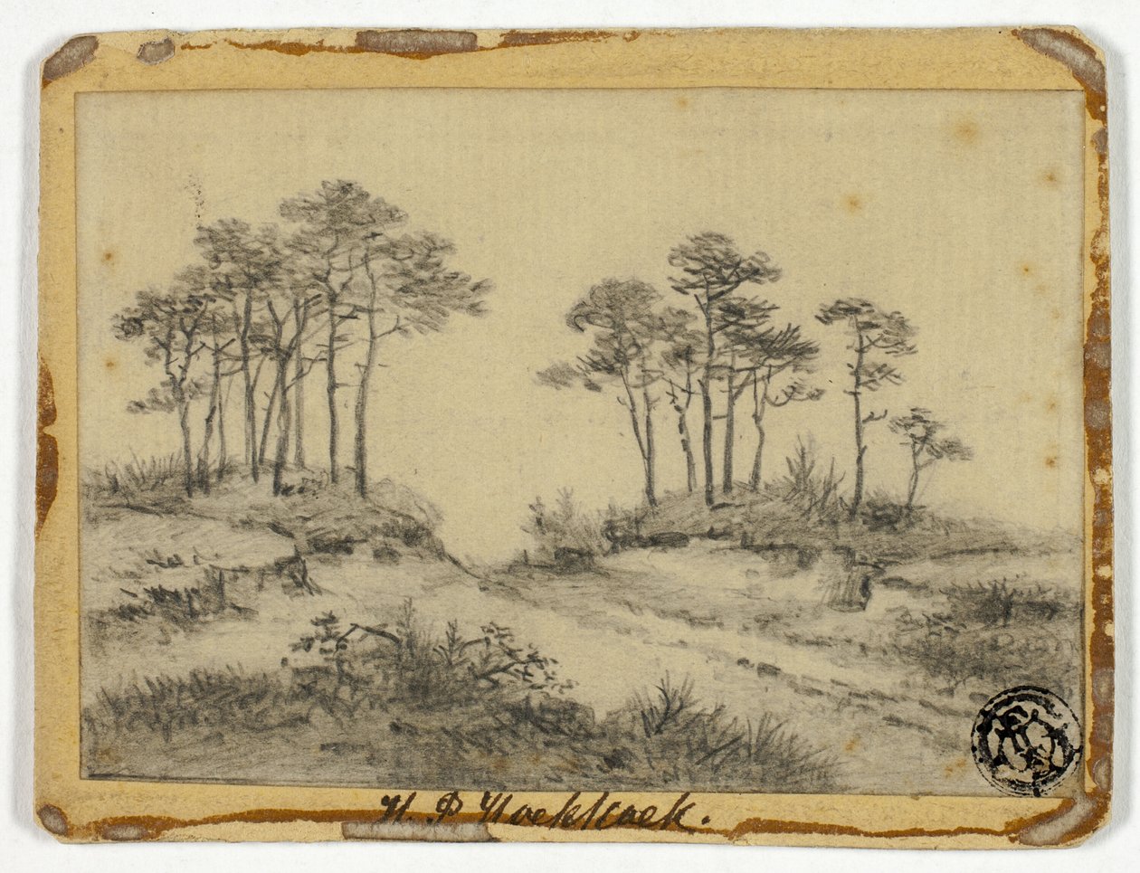穿越树林的小径 作者 亨德里克·彼得·科克科克（Hendrik Pieter Koekkoek）