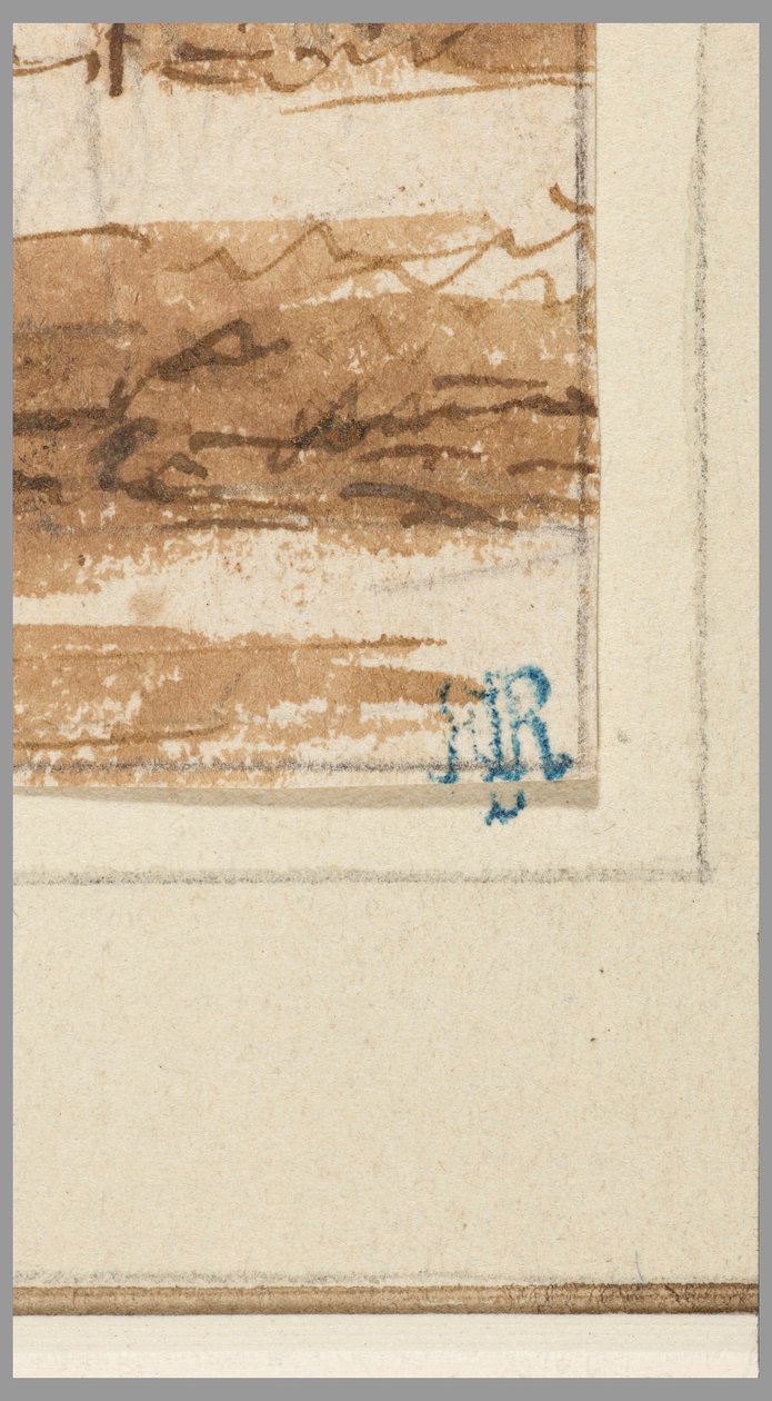 素描，运河上的小镇，1750-70 年 作者 亨德里克·斯皮尔曼