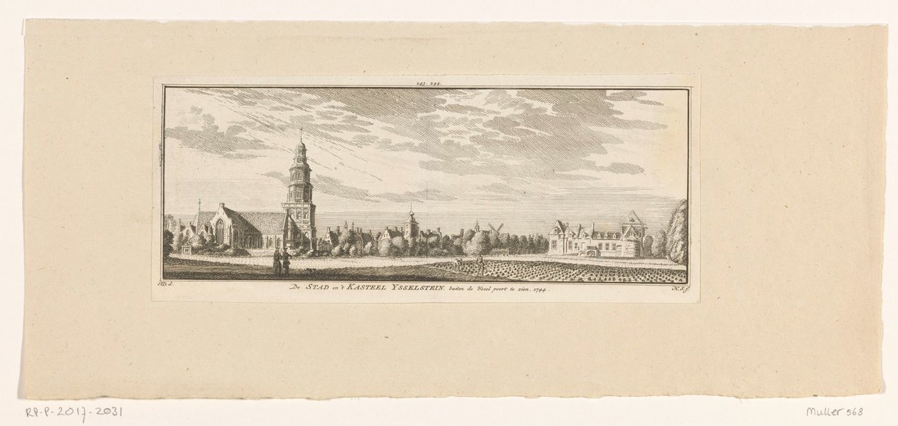 伊瑟尔施泰因景色，1774 年
从伊瑟尔门外看到的伊瑟尔施泰因镇和城堡。1744（标题在实物上） 作者 亨德里克·斯皮尔曼