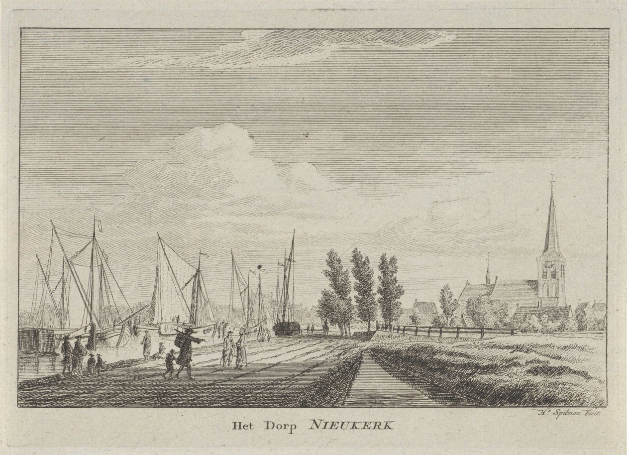 Nieuwerkerk aan den IJssel 景观
Nieukerk 村庄（物体上的标题） 作者 亨德里克·斯皮尔曼