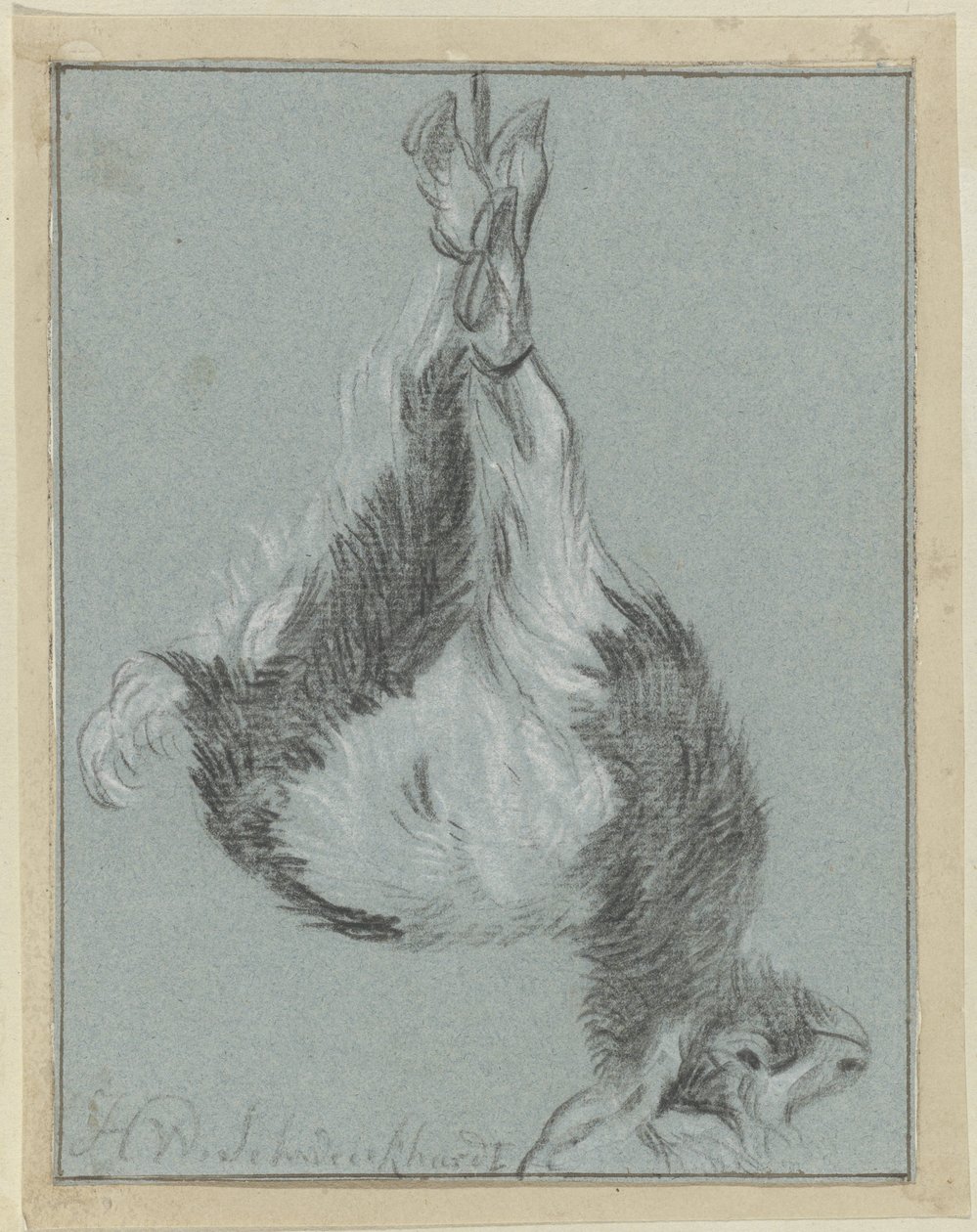 山羊 作者 Hendrik Willem Schweickhardt（艺术家签名）
