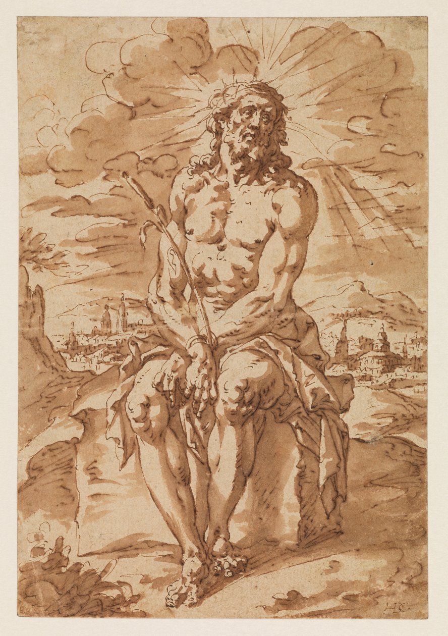 悲伤的人-埃西·霍莫（Ecce Homo），1585-1630年 作者 亨德里克·德·克莱克